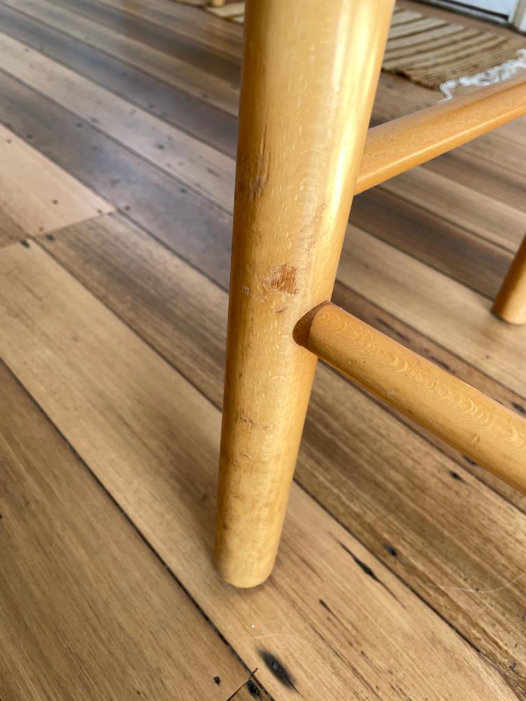 Vintage timber rush dining chairs