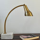 - Large Brass & Marble Lamp, Italy