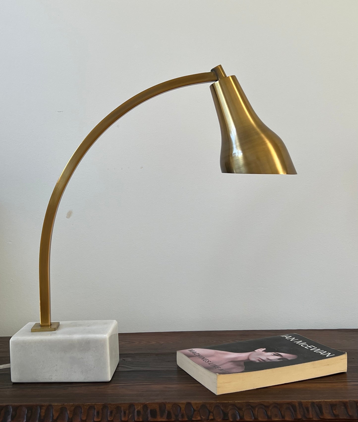 - Large Brass & Marble Lamp, Italy