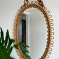 Vintage Italian Bamboo Mirror by Bonacina