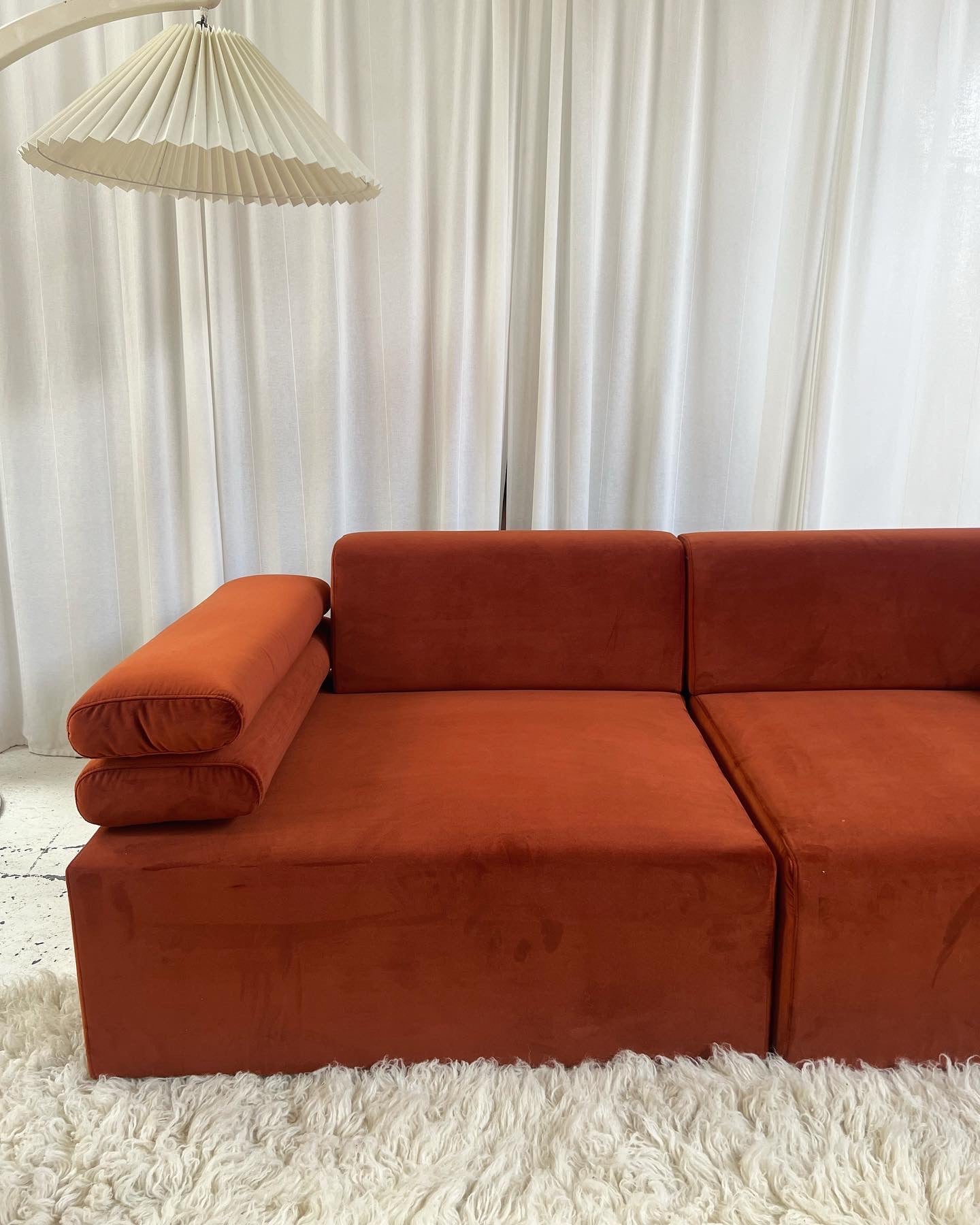 - Copper Velvet Modular Sofa Set