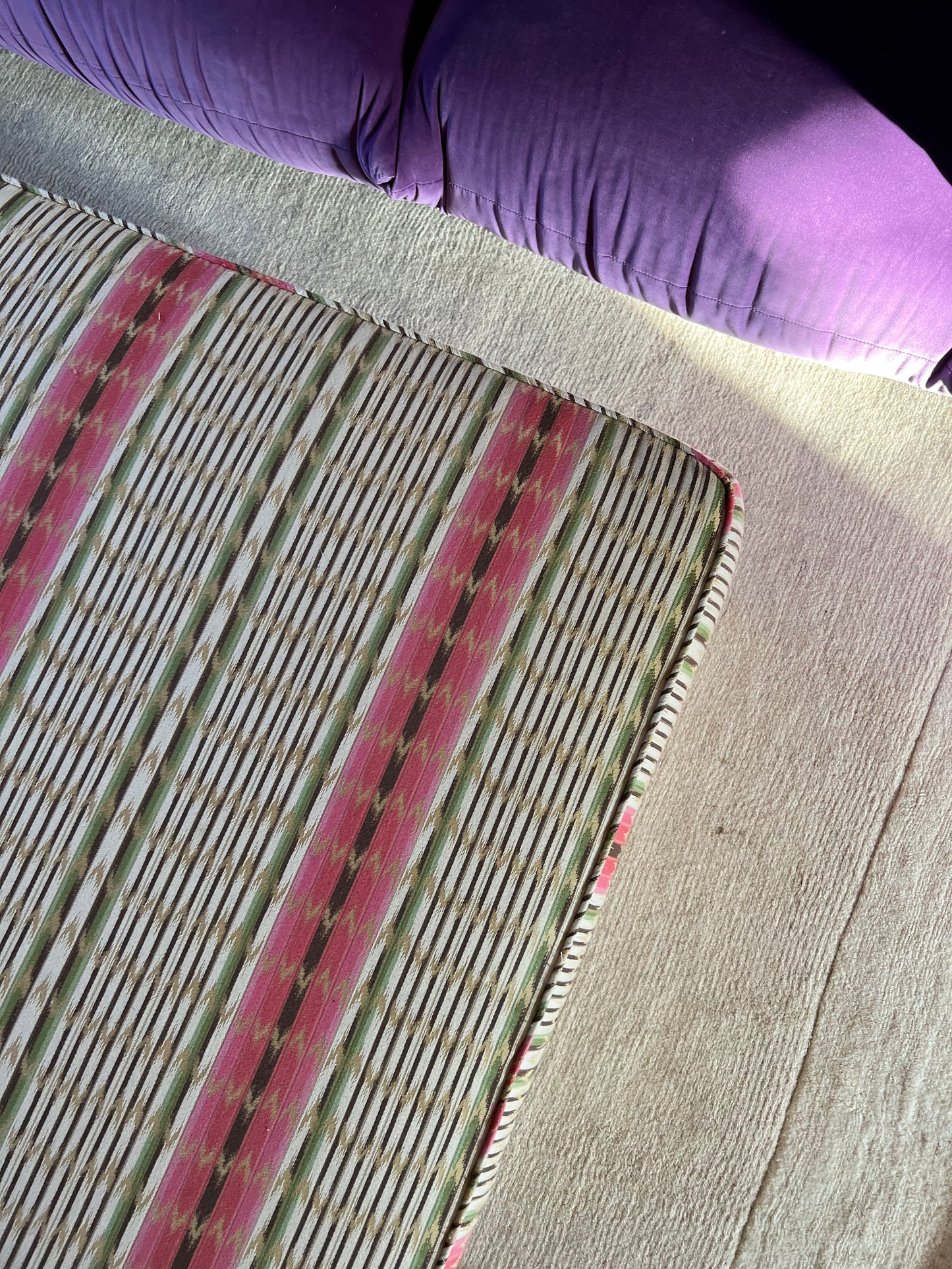 Oversized Ottoman with Bullion Fringe Skirt