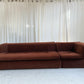 Vintage Fler Choc Velvet Modular Sofa / Bed