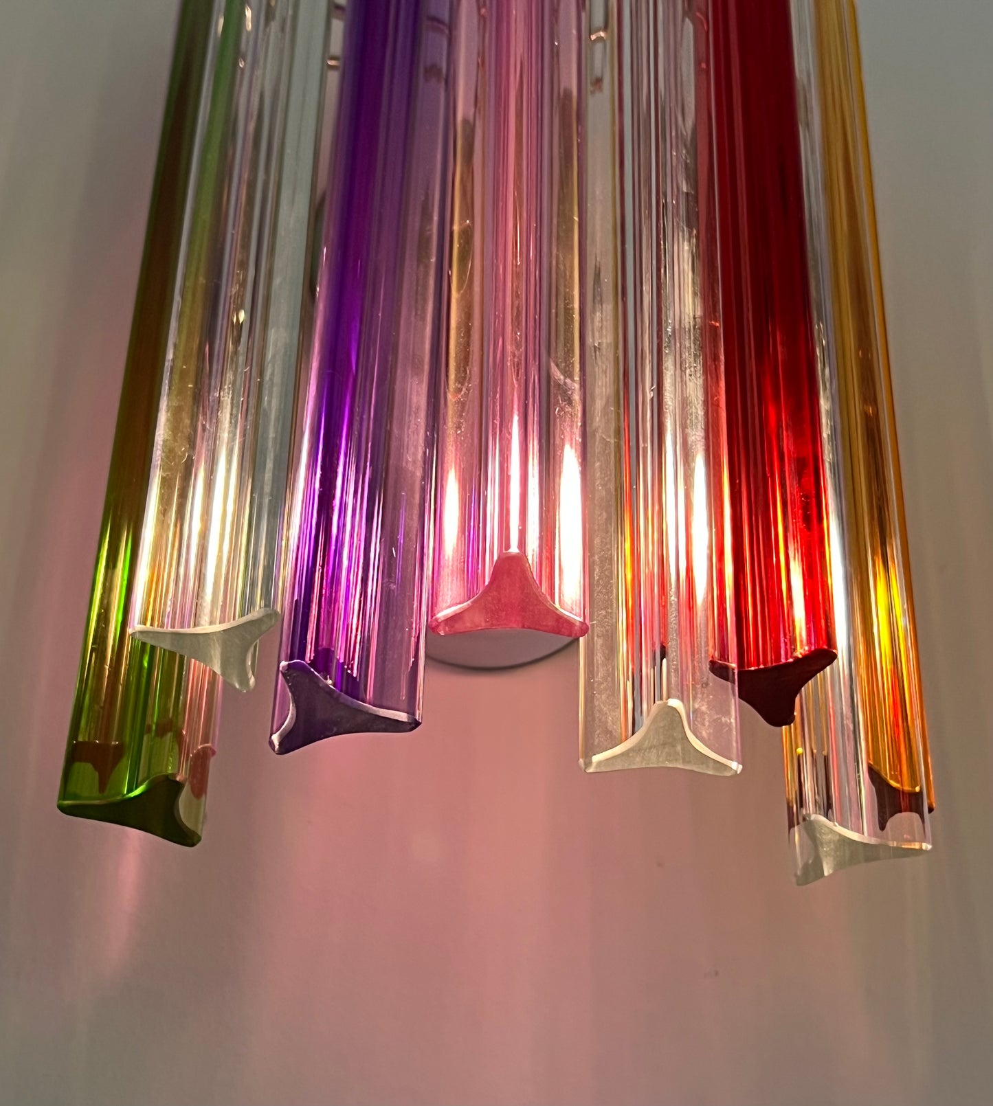 Multicolour Murano Prism Sconce, Italy - Two Available