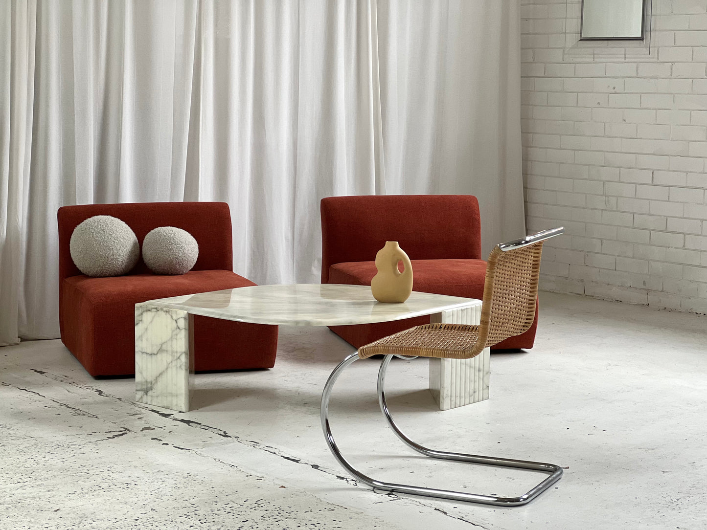 Vintage Marble Tear Drop Coffee Table