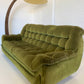 Vintage Green Velvet Sofa