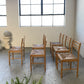 Set of Six Rush Dining Chairs
