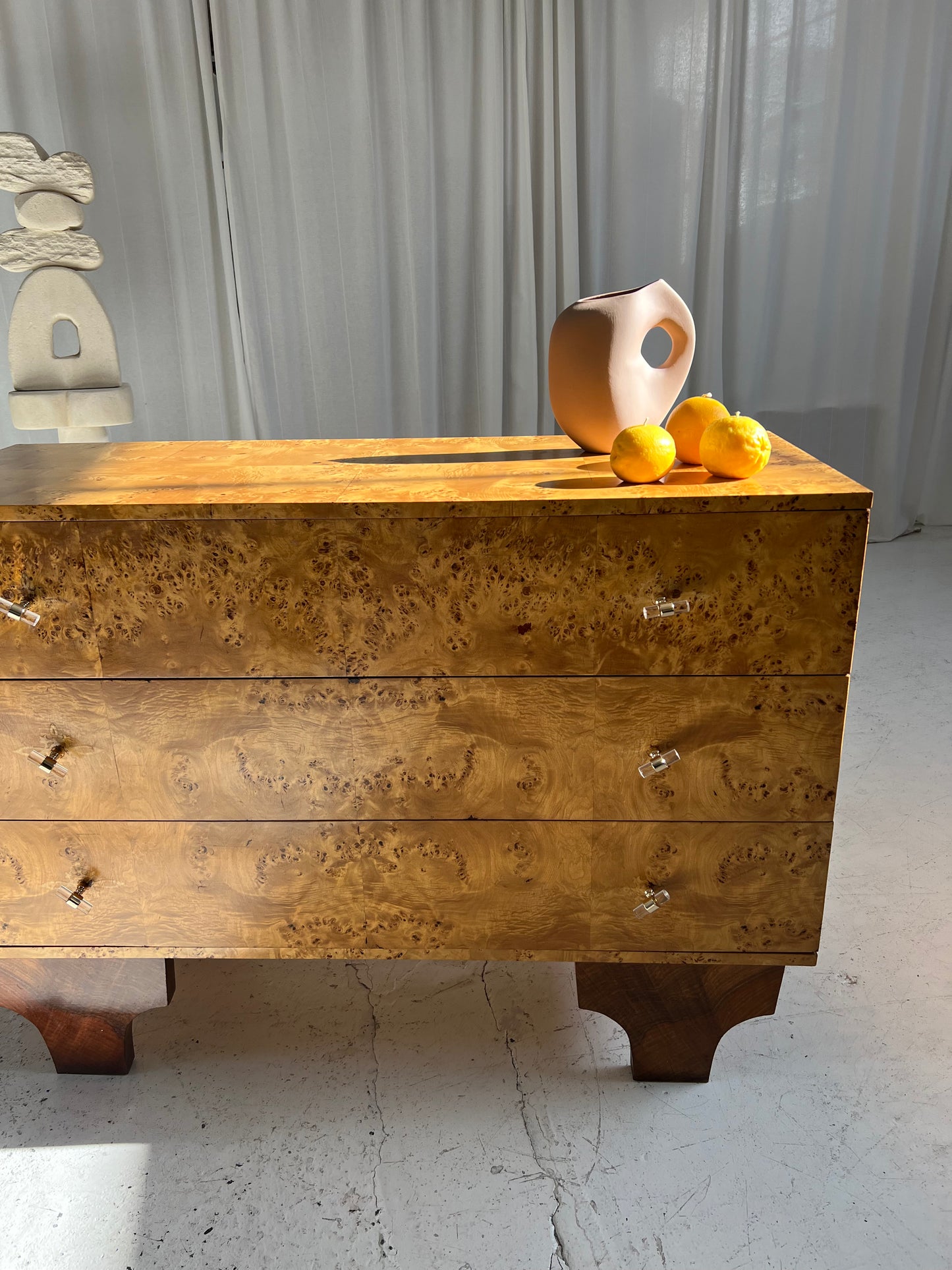 - Walnut Birds Eye Burl Drawers
