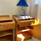 Pair of Maple Burl Bedside Tables