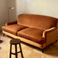 - Custom British Howard & Sons-Style Sofa in Ginger Velvet