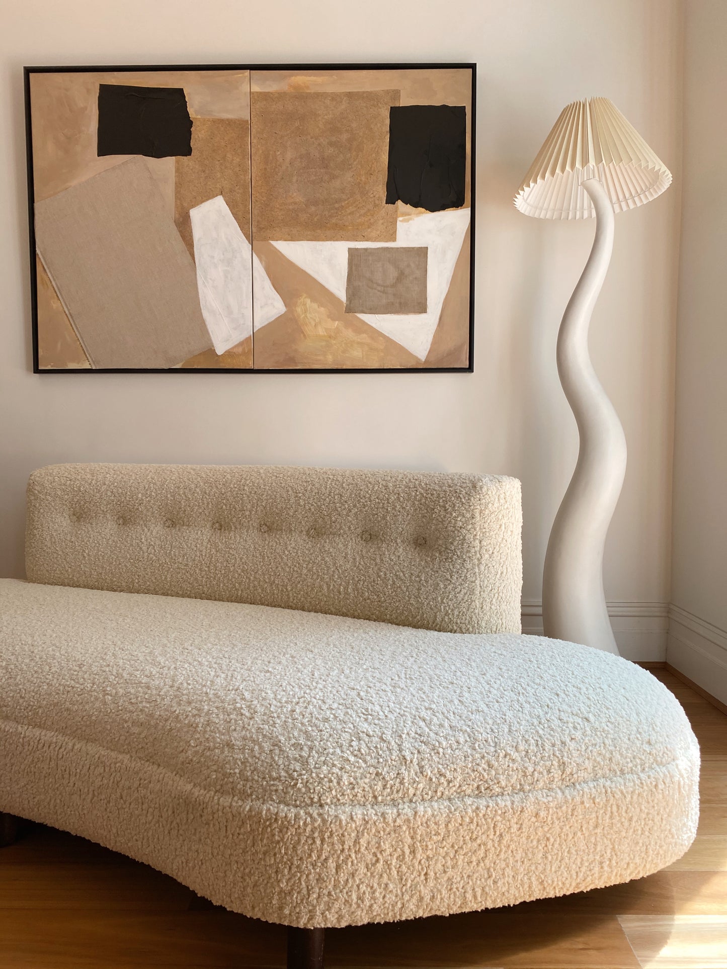 Custom Made Vintage Curved Sofa