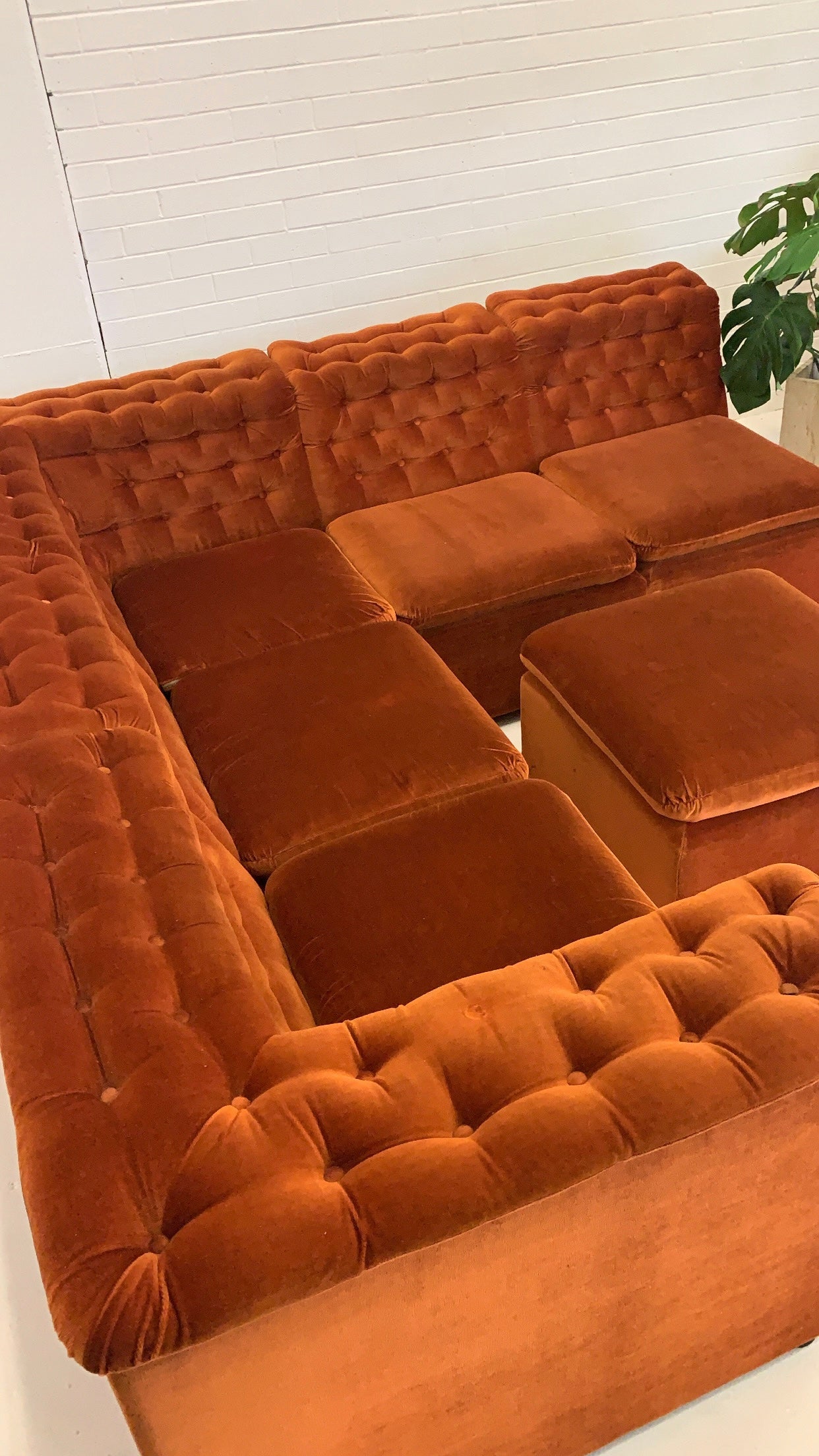 Vintage FLER Velvet Modular Sofa