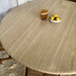 Large Vintage Circular 6-8 Seater Travertine Dining Table