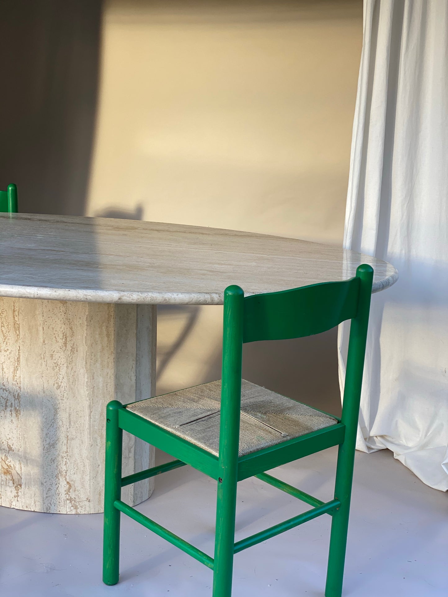Italian Travertine Dining Table