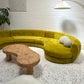 - Bespoke Large Chartreuse Velvet Curved Modular Sofa