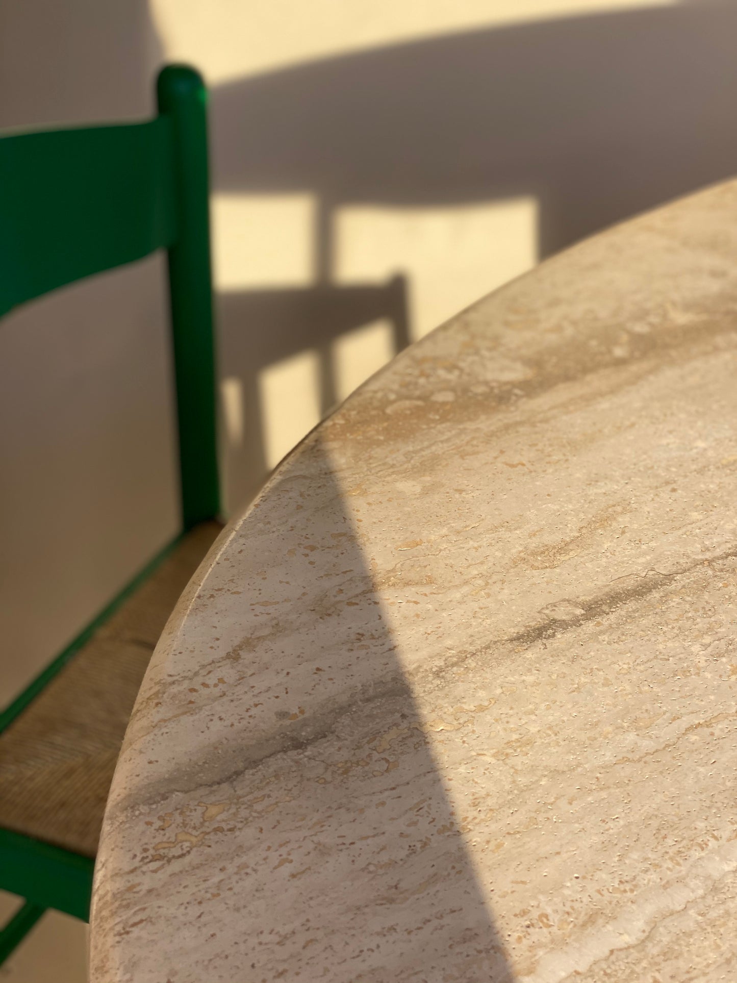 Italian Travertine Dining Table