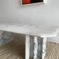 Vintage Carrara Marble Coffee Table with Sculptural Base