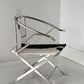 Chrome & Cow-Hide Lounge Chair