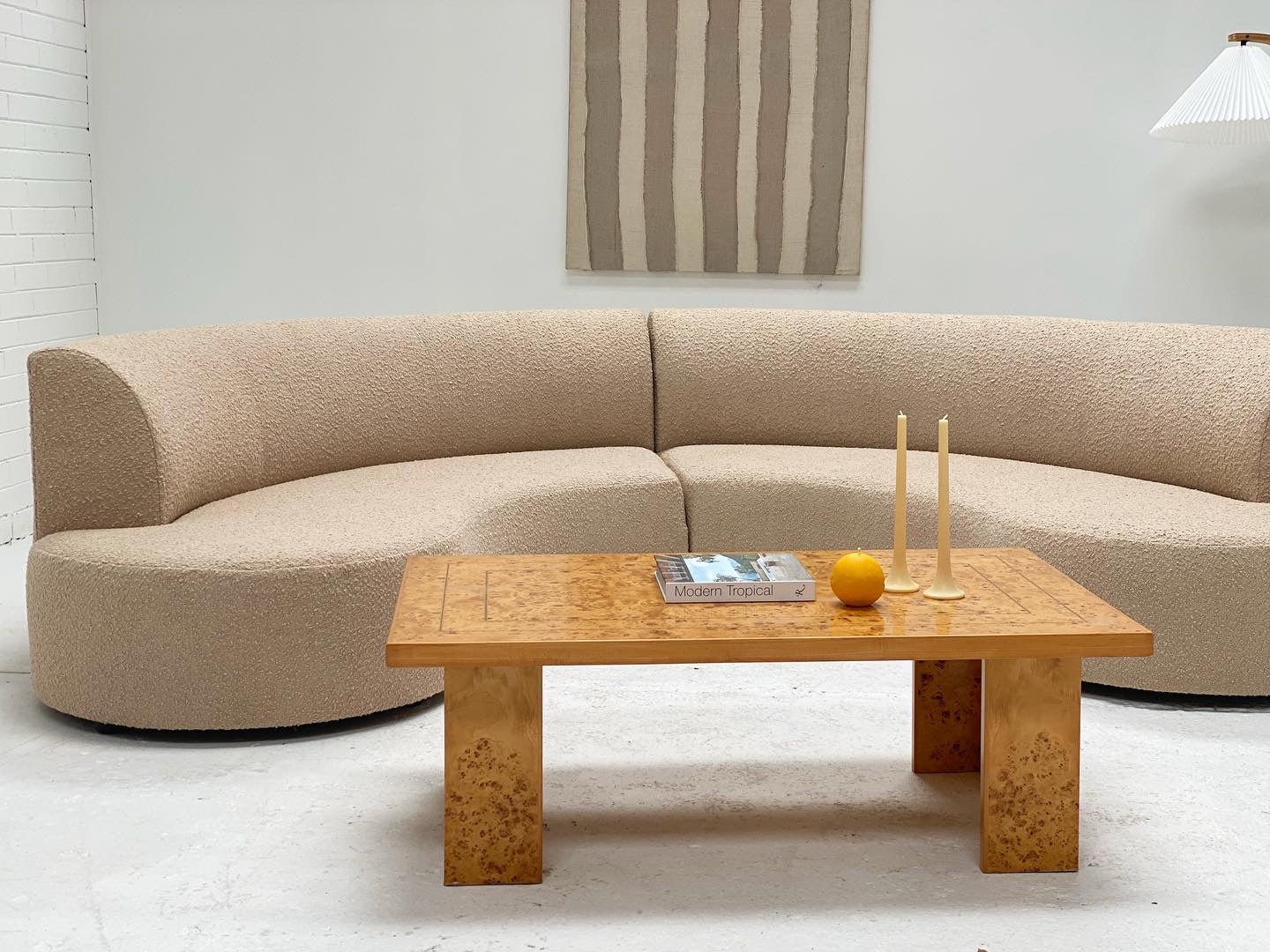 Curved Boucle Modular Sofa