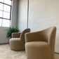 Vladimir Kagan-Style Swivel Chair in Wool Boucle - Two Available