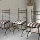 Six Refurbished Vintage French Iron Dining Chairs (Set)