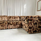 - Vintage Geometric Velvet Modular Sofa