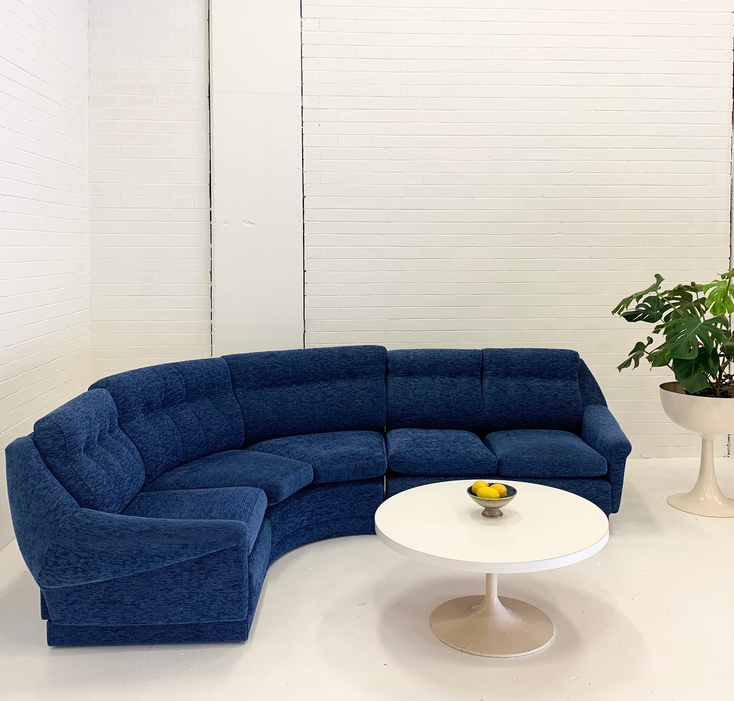 Vintage Modular Curved Sofa by Parker