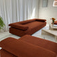 - Bespoke Rust Boucle Modular Sofa Set