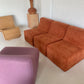 Vintage Modular Cord Sofa, Newly Upholstered