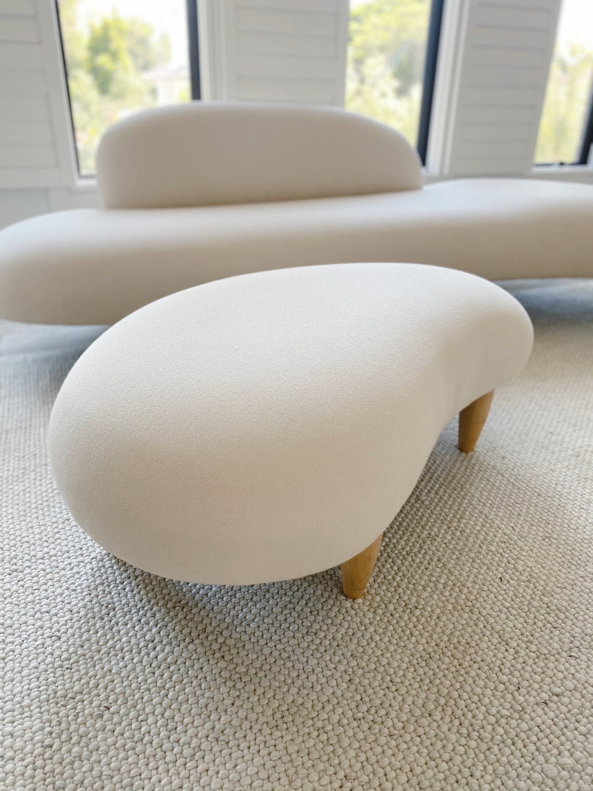 Noguchi Style Sculptural Free-Form Sofa and Ottoman