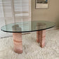 Rare Pink Travertine Table