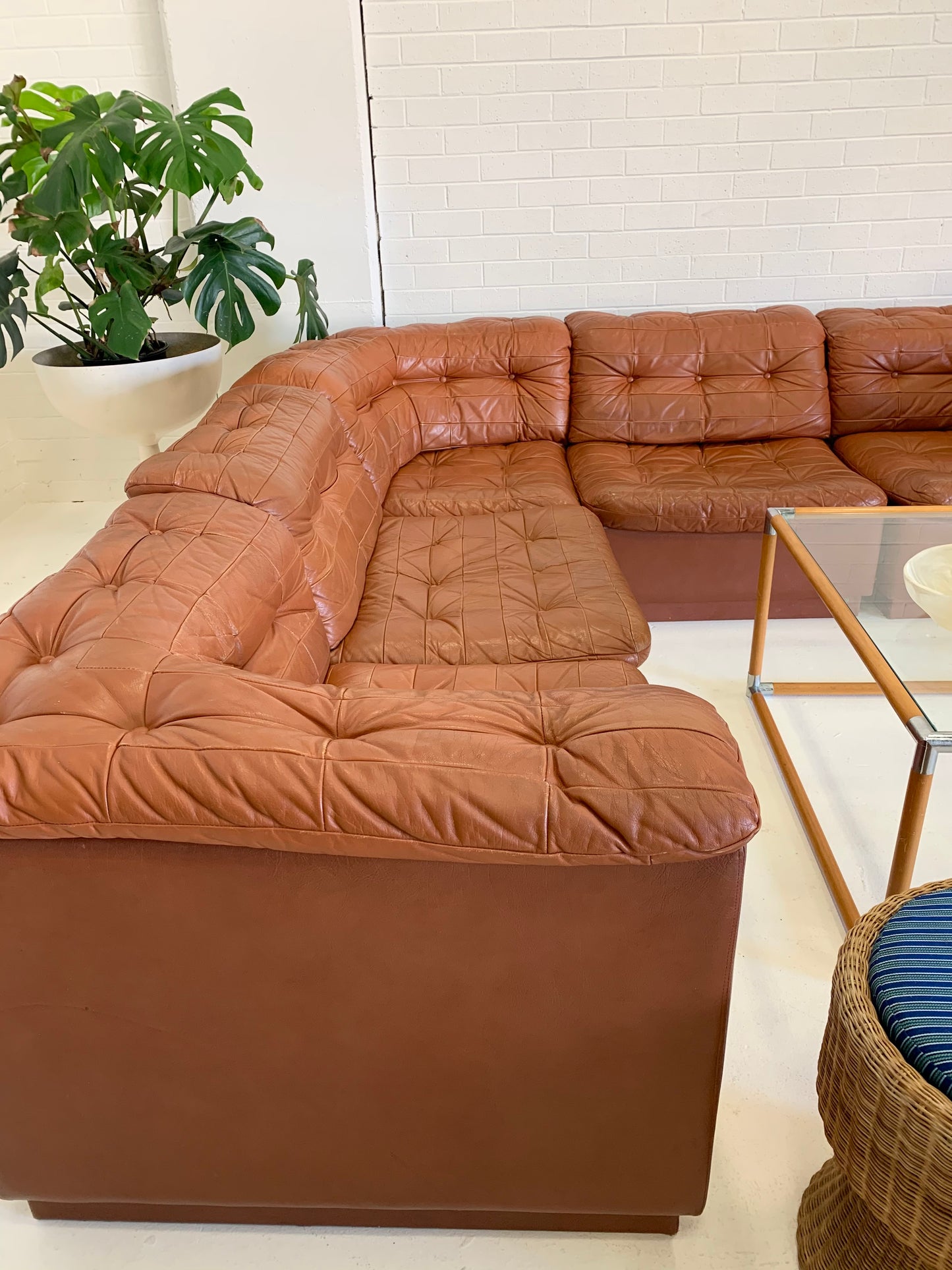 Vintage Leather Modular Sofa