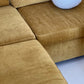 Large Yellow Velvet Vintage Modular Sofa