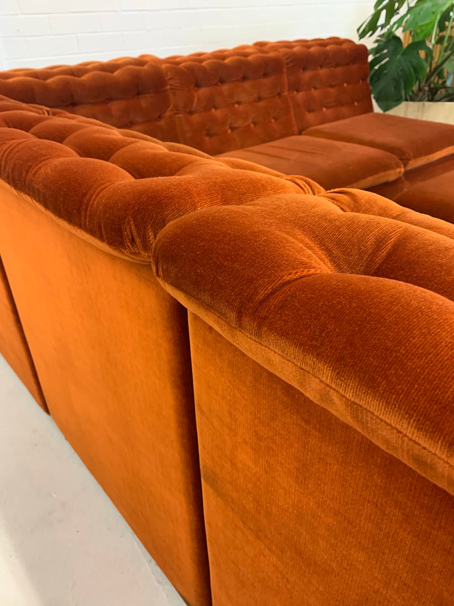 Vintage FLER Velvet Modular Sofa