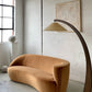 Bespoke Curved Sofa in Ginger Velvet