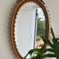 Vintage Italian Bamboo Mirror by Bonacina
