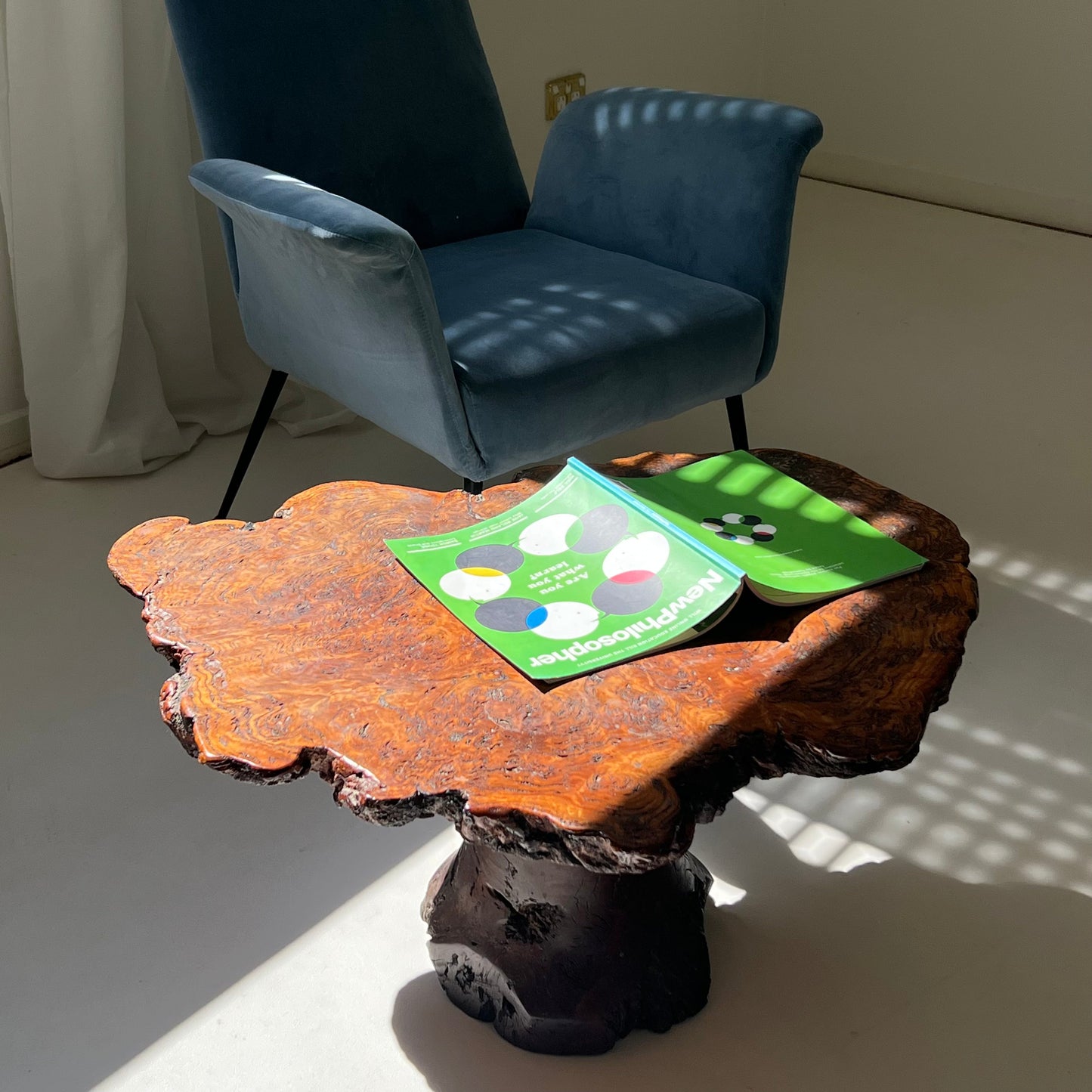 - Vintage Freeform Burl Coffee Table