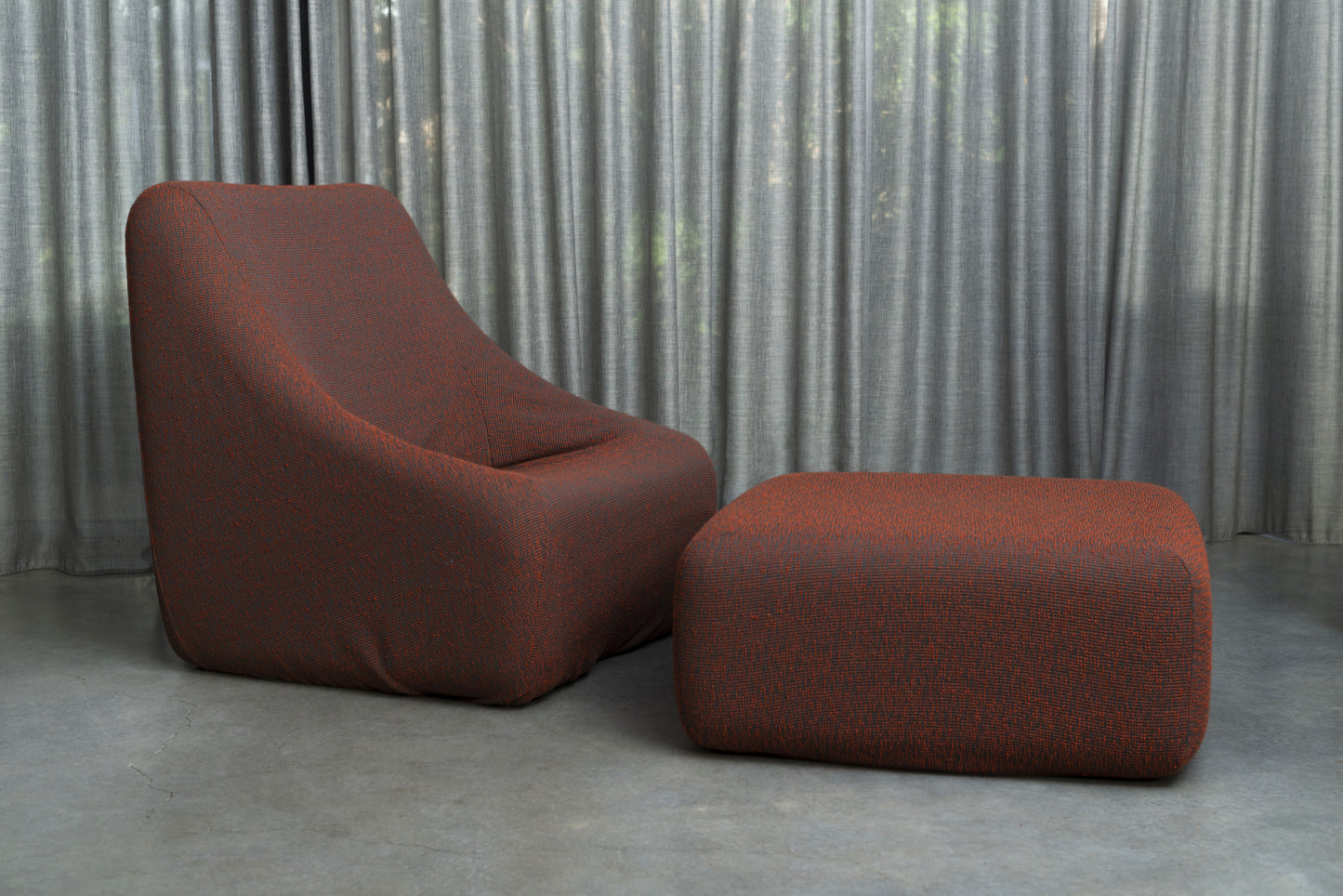 Featherston Numero Lounge Chair with Ottoman