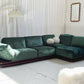 - Low Green Velvet Modular Sofa Set
