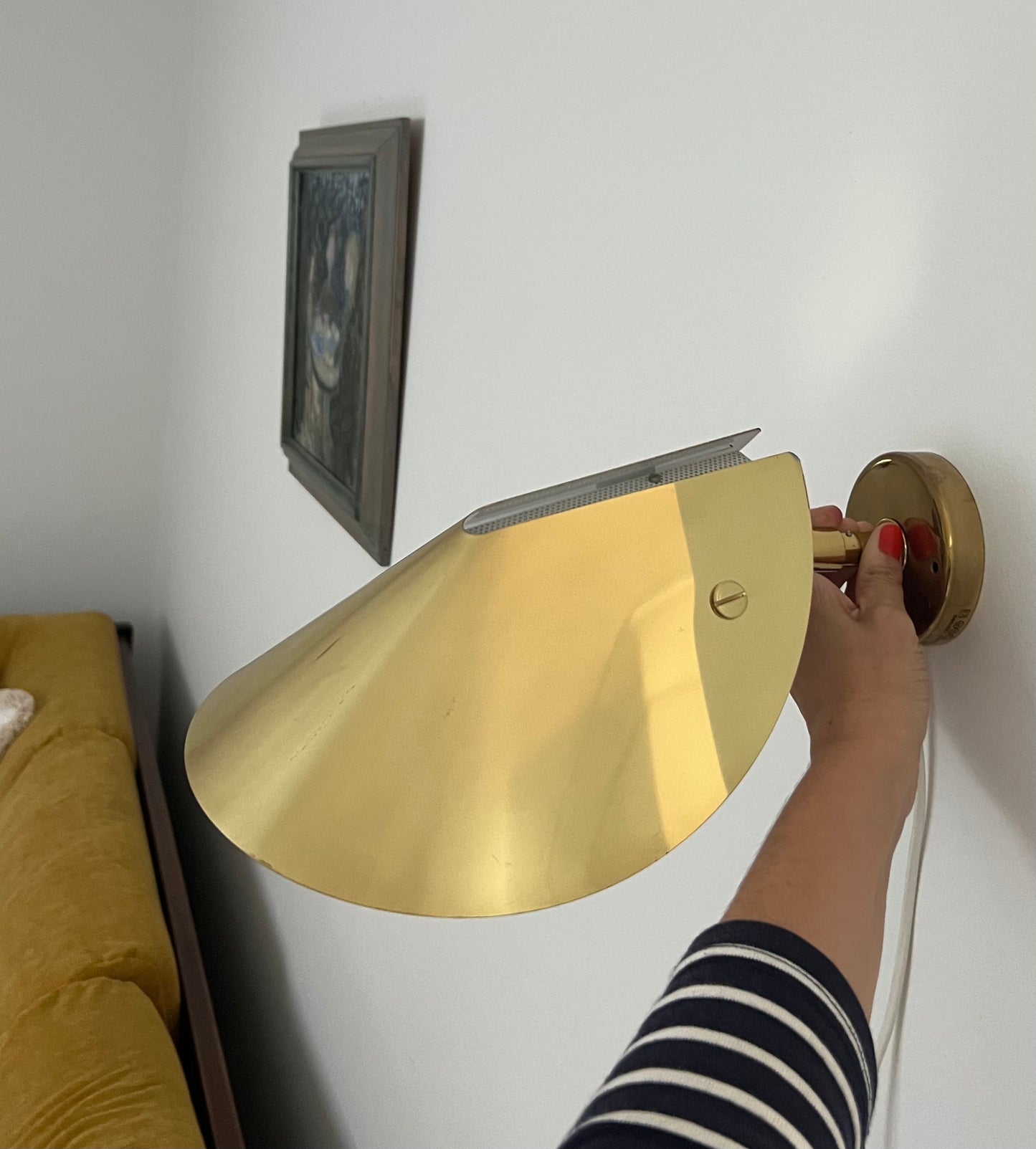 Pair of Vintage Brass Sconces by Aneta, Sweden
