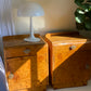 Pair of Maple Burl Bedside Tables