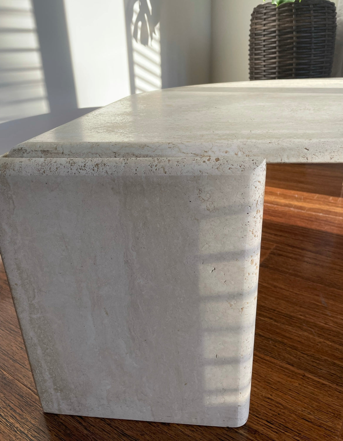 Teardrop Traverting Coffee Table