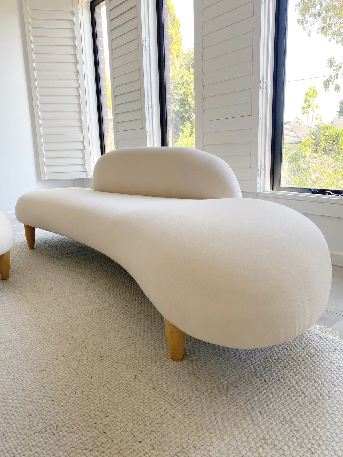 Noguchi Style Sculptural Free-Form Sofa and Ottoman