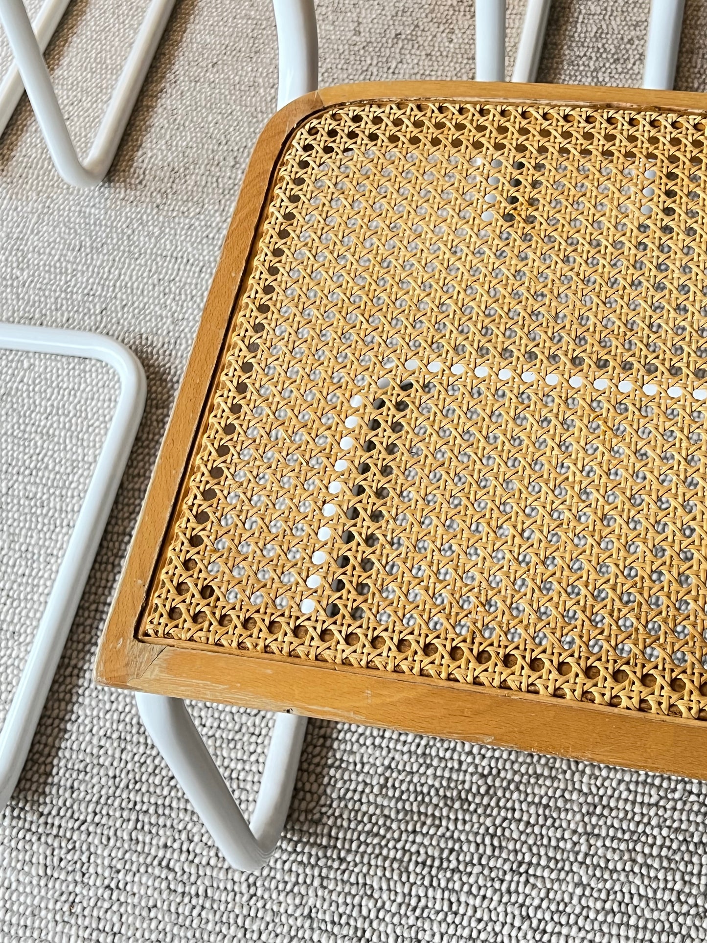 Set of 6 Marcel Breuer Cesca B32 Dining Chairs, Made in Italy