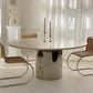 Stunning Large Round Travertine Dining Table