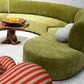 - Bespoke Olive Velvet Curved Modular Sofa
