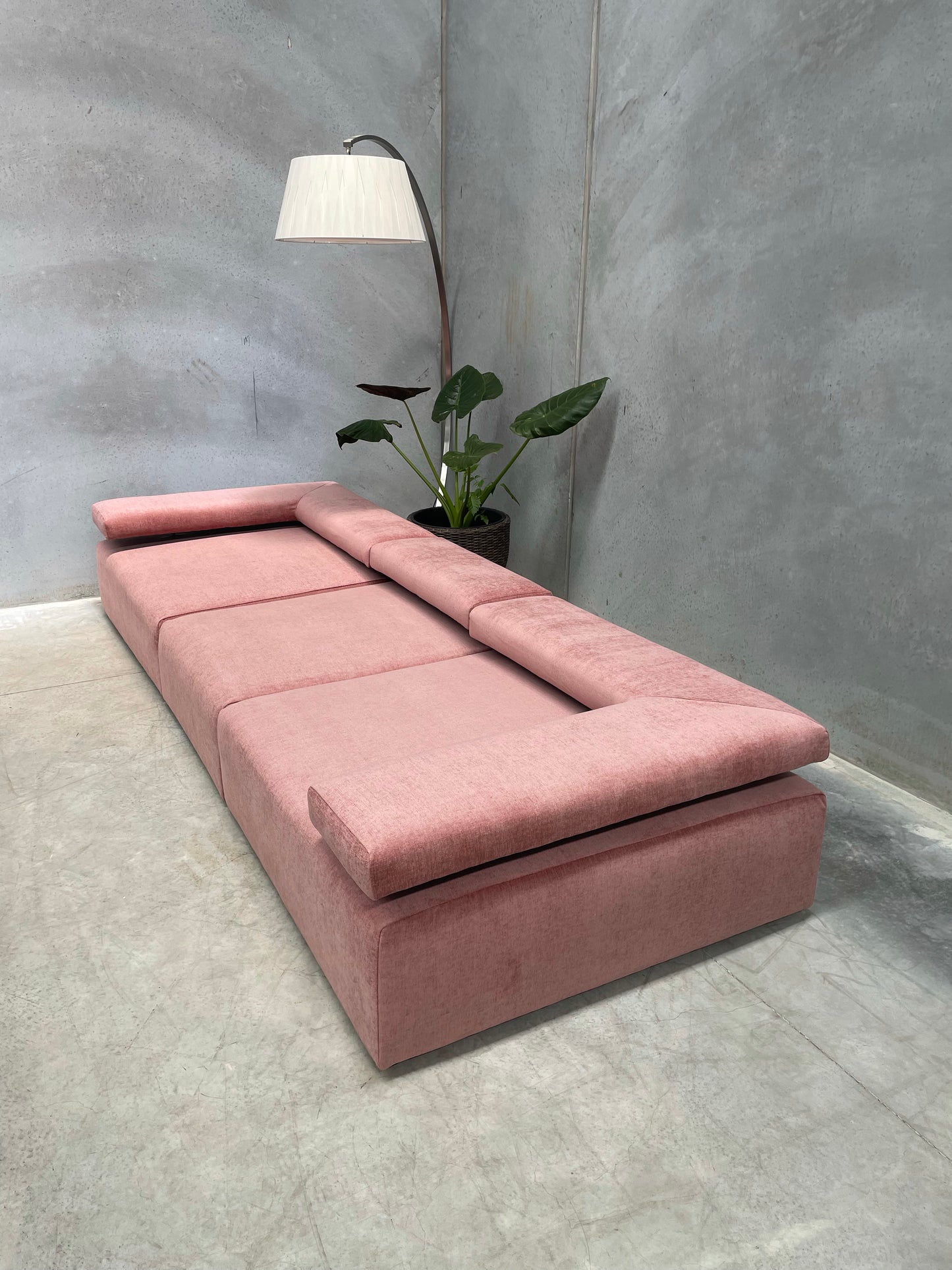 Pink Five Piece Modular Sofa