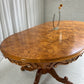 - Large Vintage Burl Carved Table