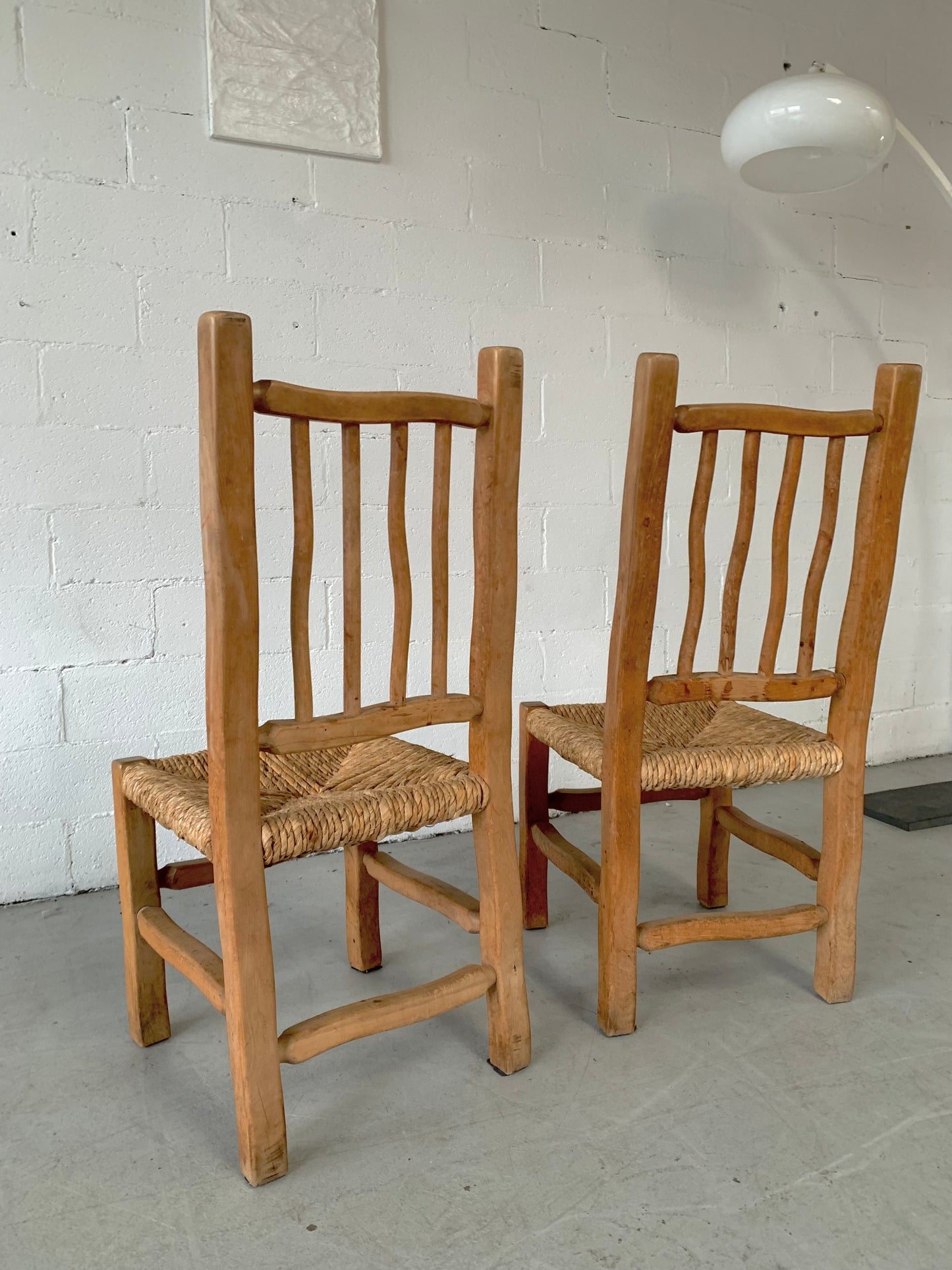 Four Wiggly Handmade Dining Chairs (Set)