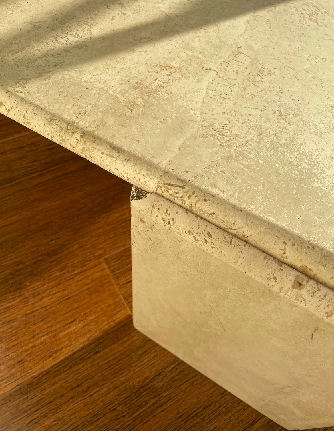 Teardrop Traverting Coffee Table